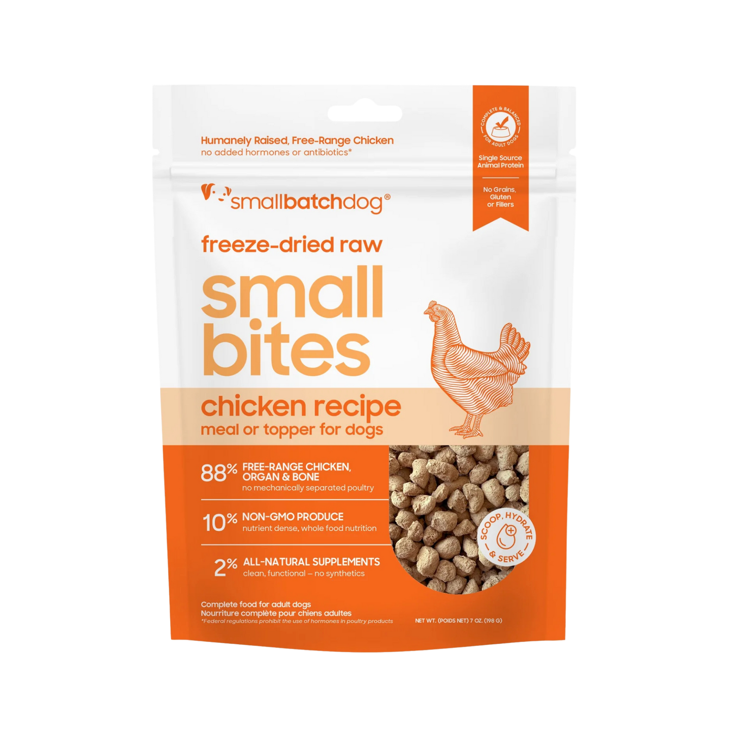 Smallbatch Freeze-Dried Raw Chicken Recipe Small Bites