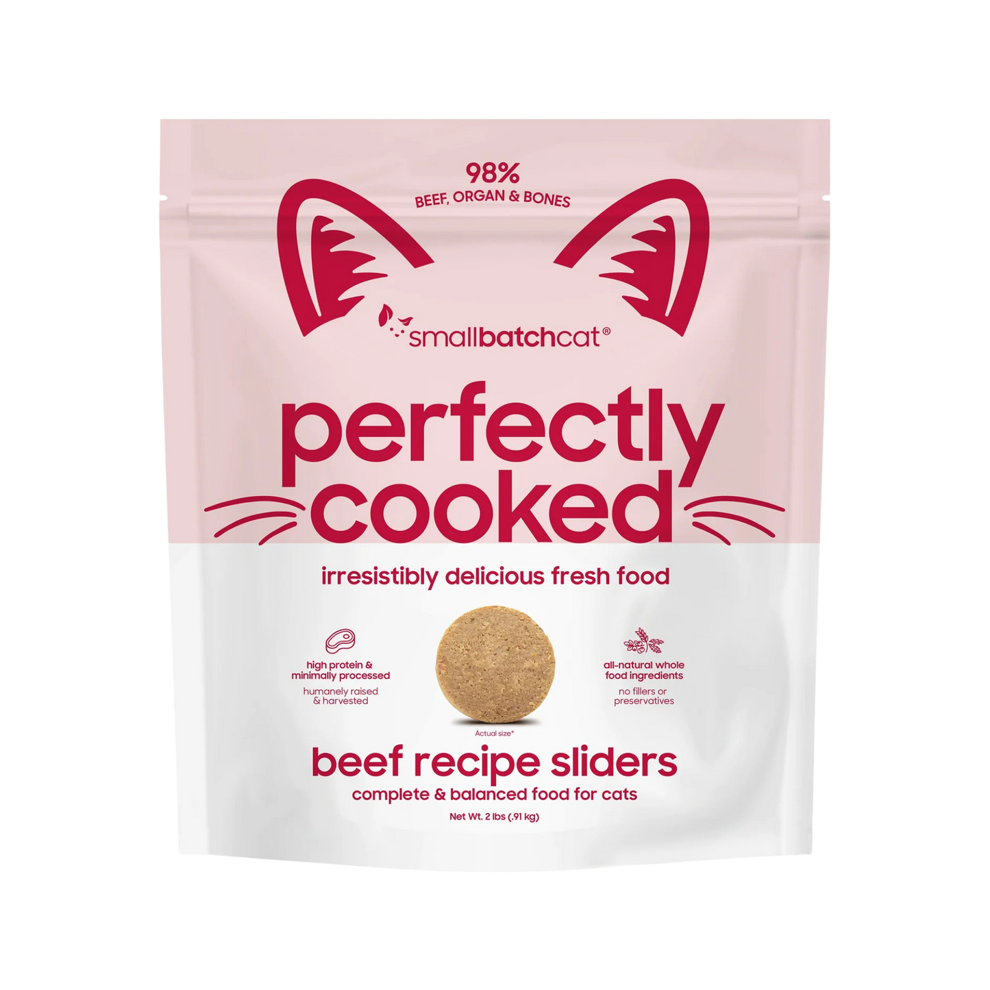 SmallBatch Perfectly Cooked Beef Sliders for Cats