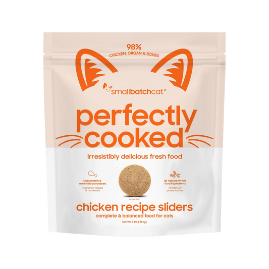 Small Batch Perfectly Cooked Chicken Sliders for Cats