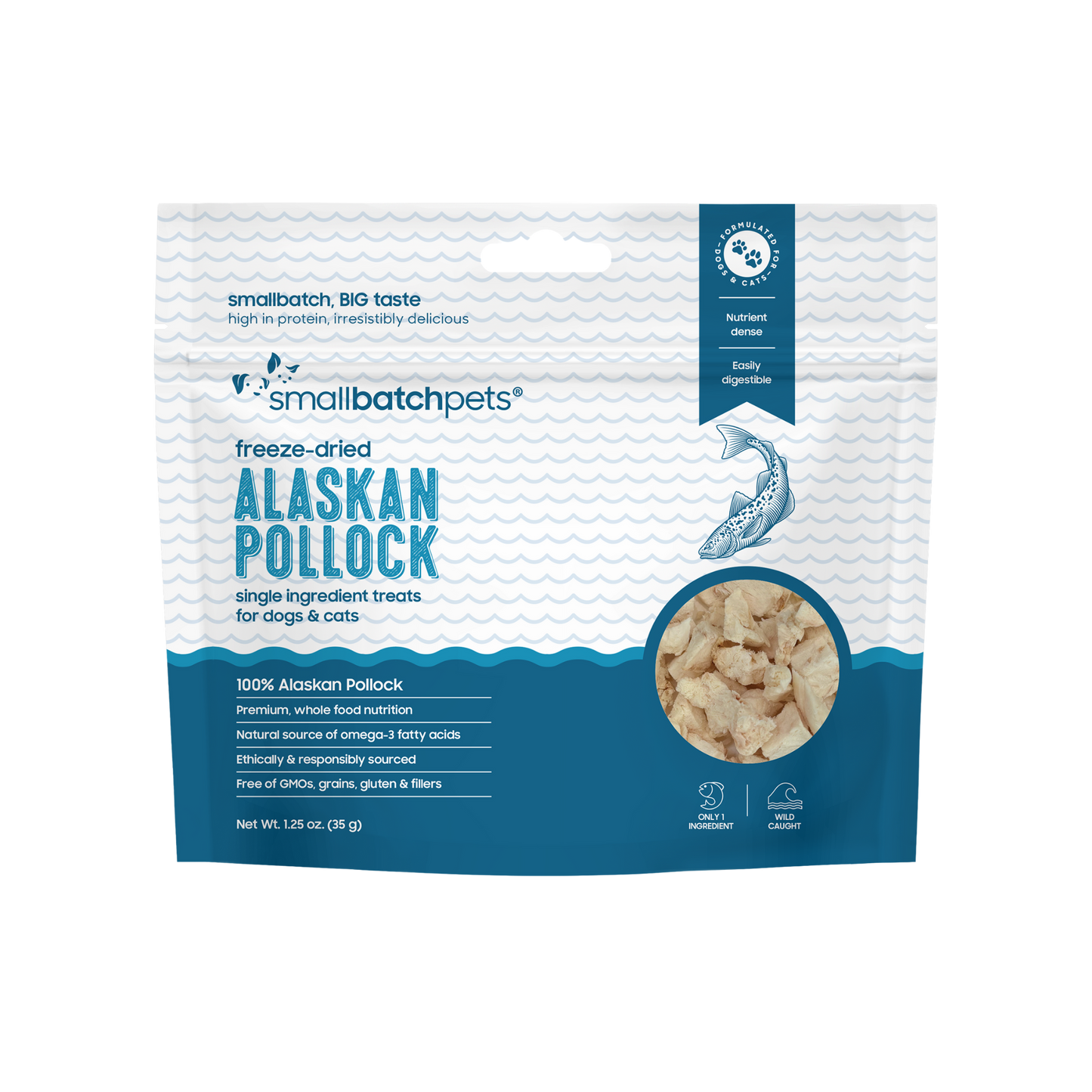 Smallbatch Freeze-Dried Alaskan Pollock for Dogs & Cats