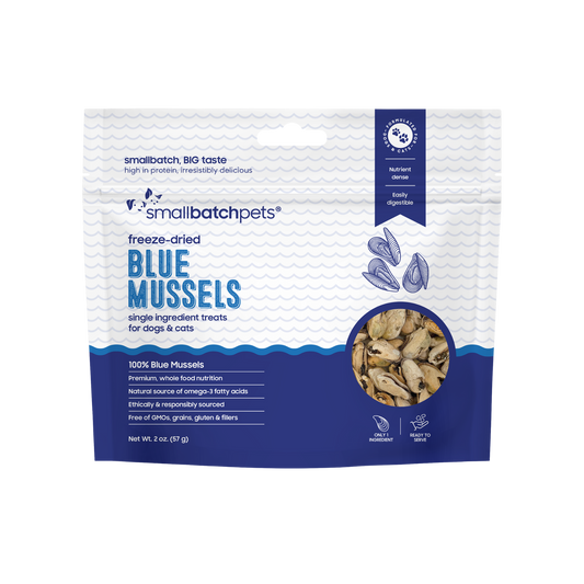 Smallbatch Freeze-Dried Blue Mussels for Dogs & Cats