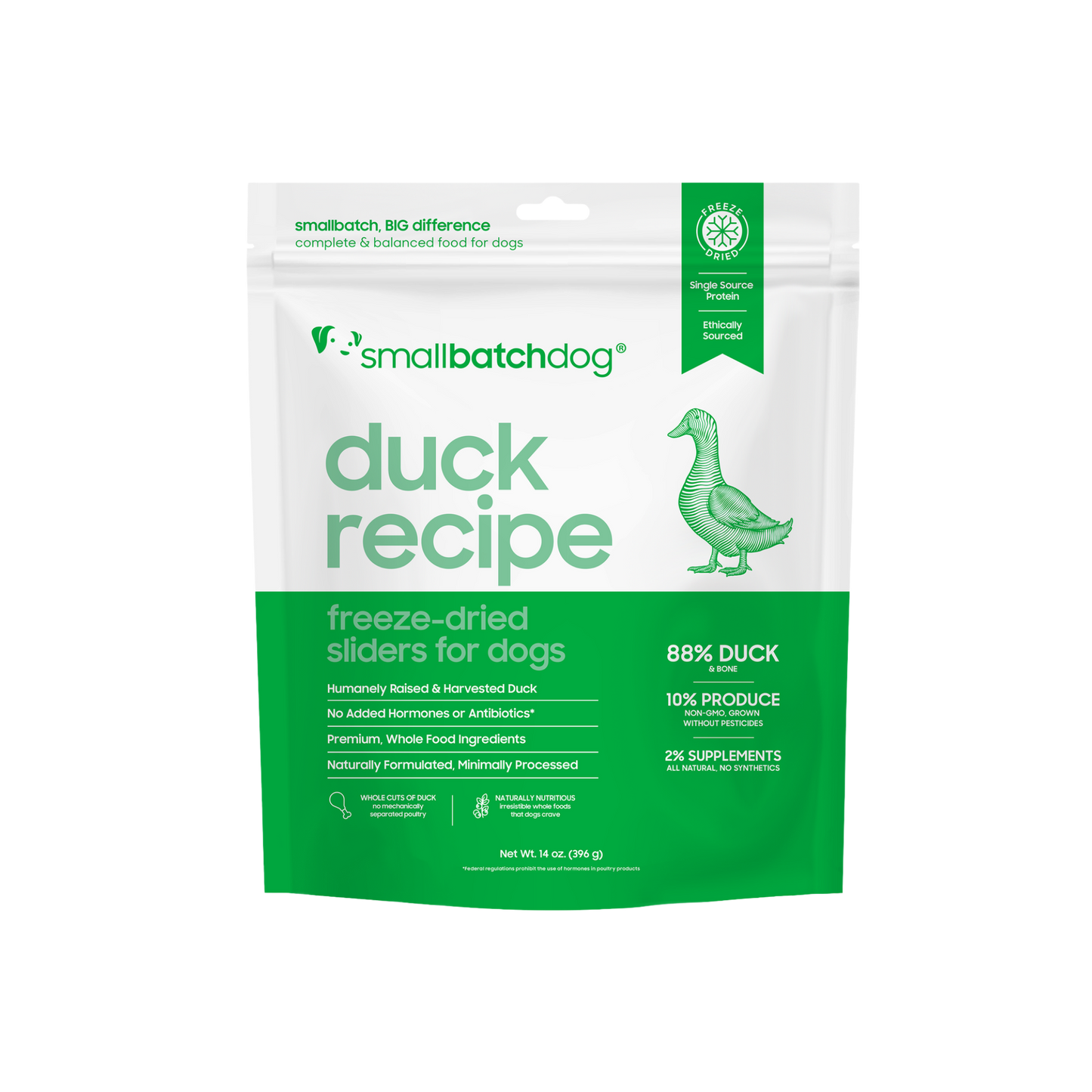 Smallbatch Freeze-Dried Duck Sliders for Dogs