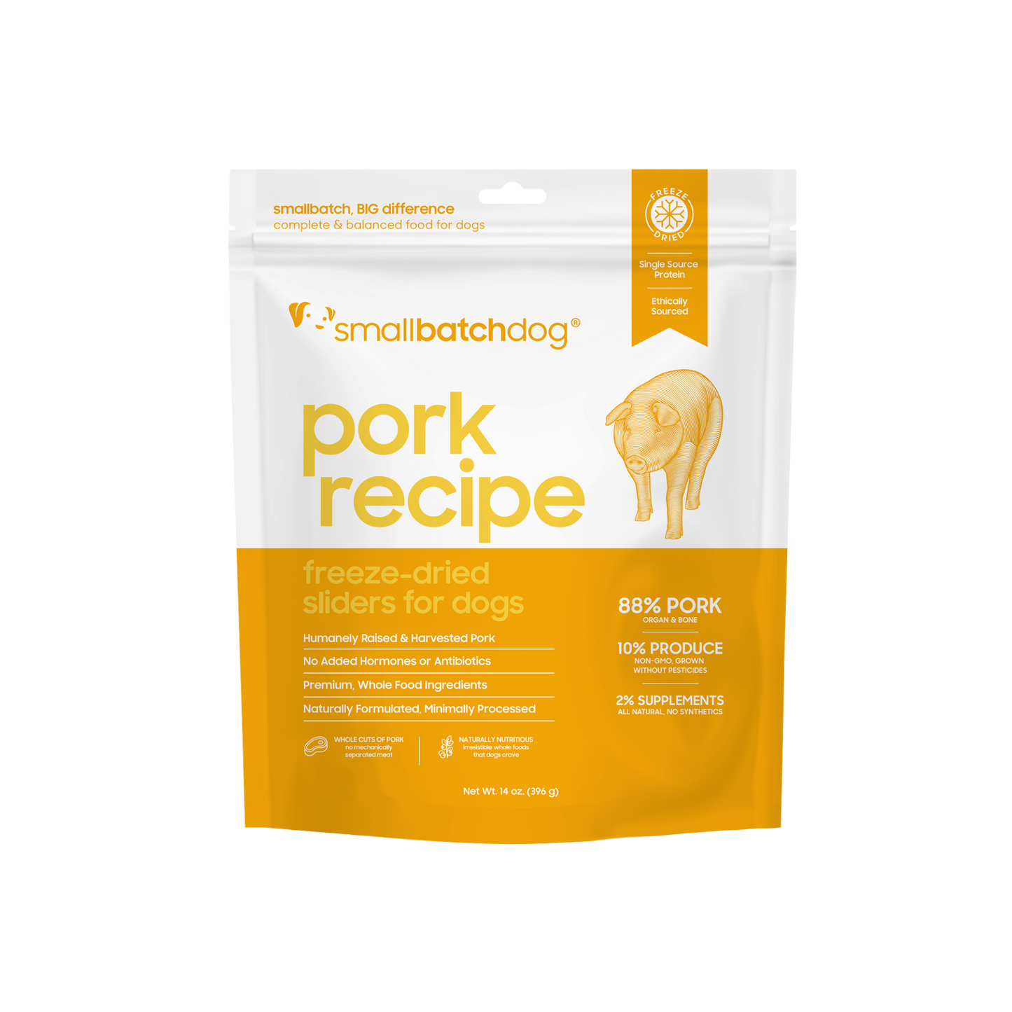 Smallbatch Freeze-Dried Pork Sliders for Dogs