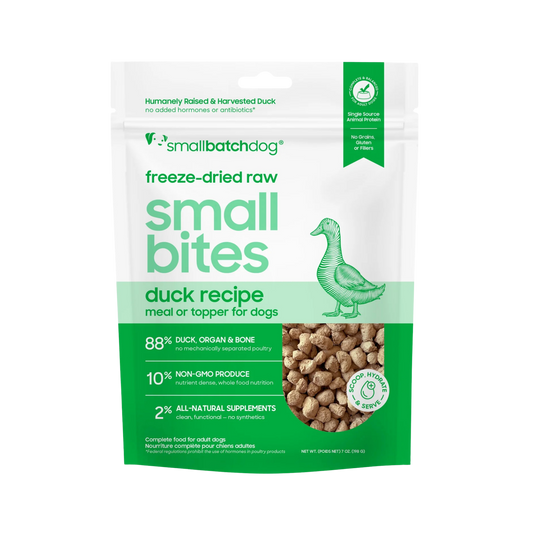 Smallbatch Freeze-Dried Raw Duck Recipe Small Bites