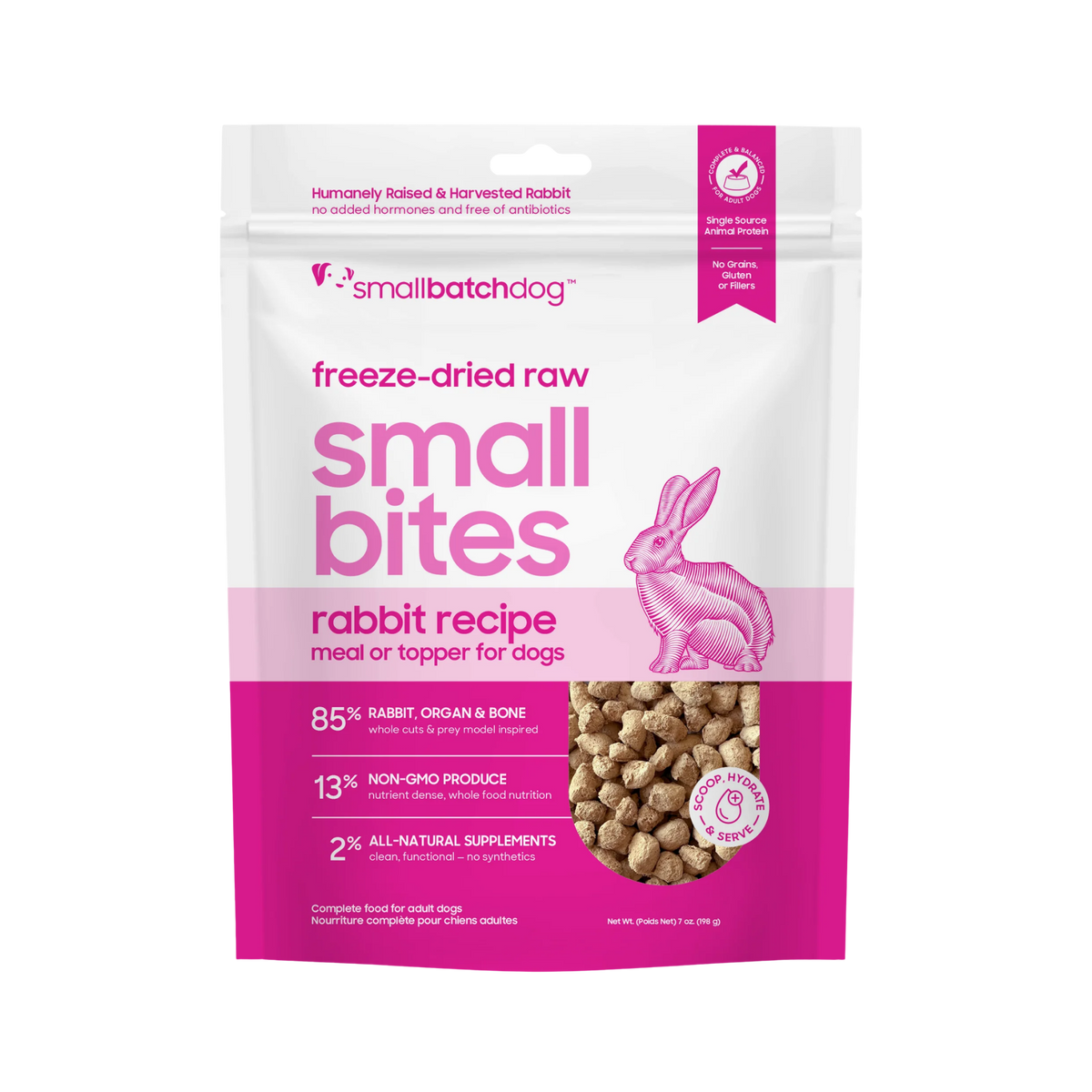 Smallbatch Freeze Dried Rabbit Small Bites, 7oz