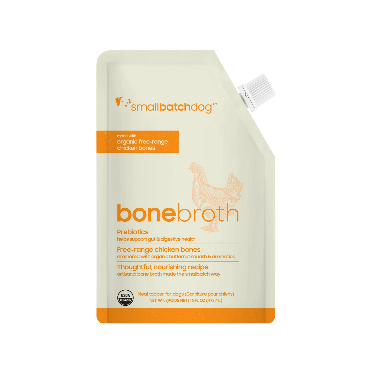 Smallbatch Frozen Organic Chicken Bone Broth for Dogs & Cats