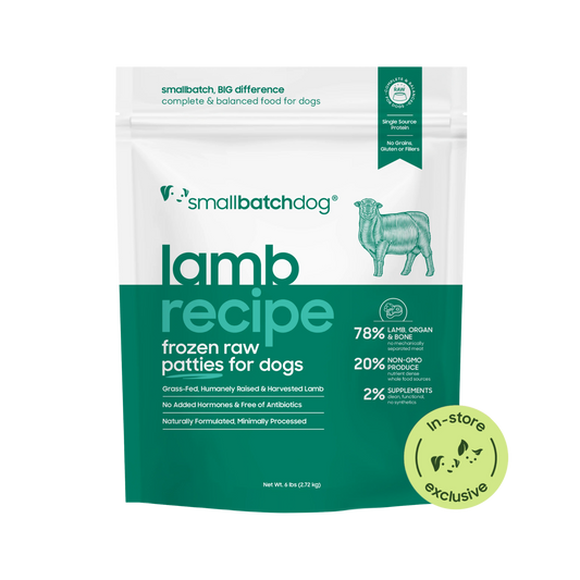 Smallbatch Frozen Raw Lamb Sliders for Dogs