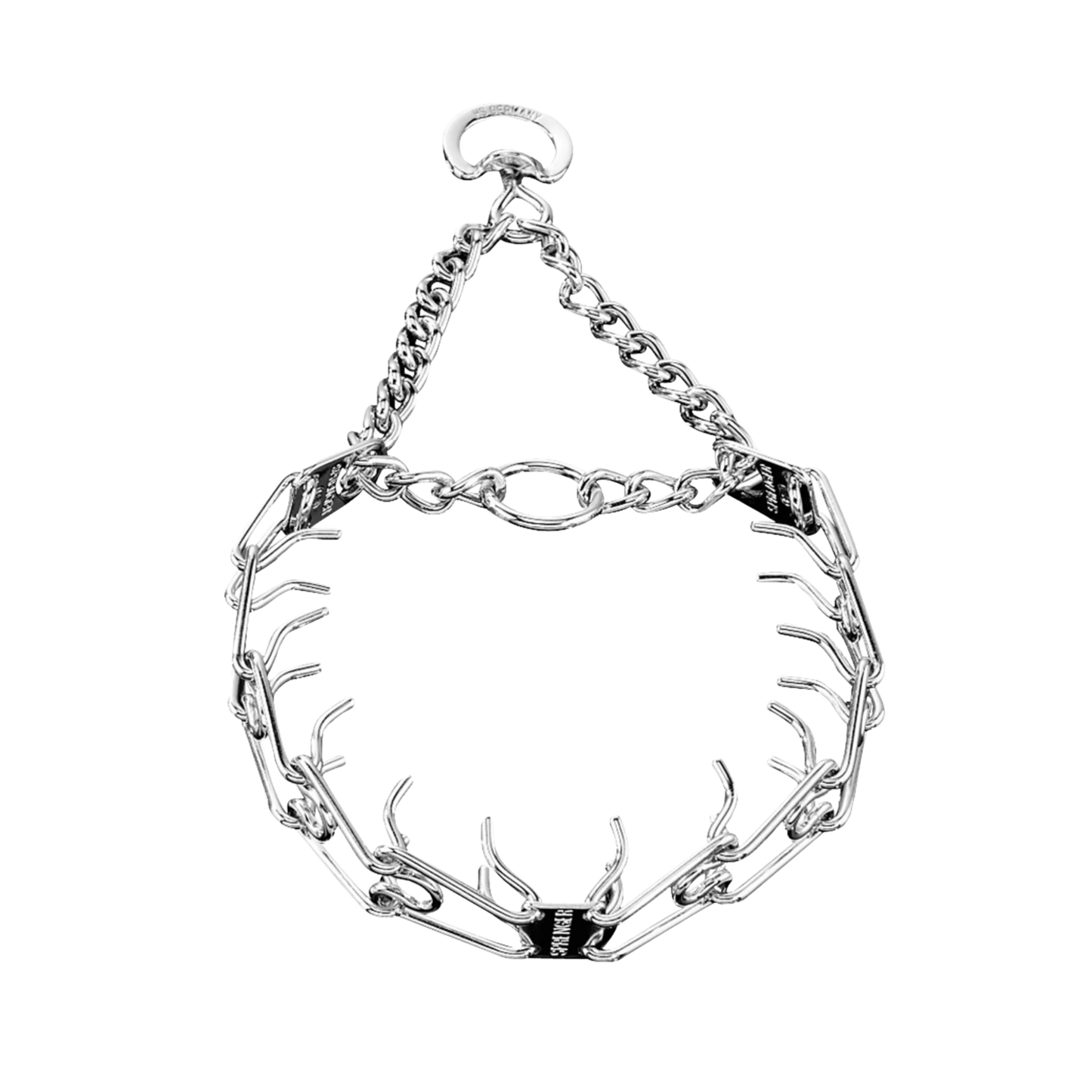 Sprenger ULTRA-PLUS Training Collar with Center-Plate & Assembly Chain (Steel Chrome-Plated) - Swivel Ring