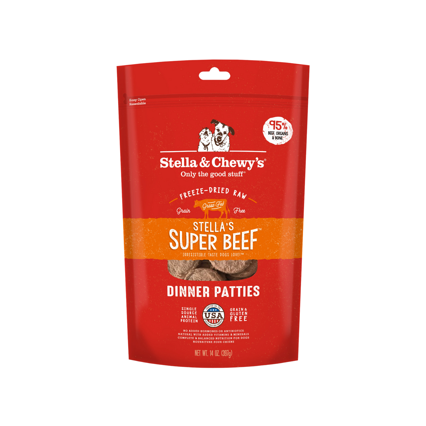 Stella & Chewy's Super Beef Freeze-Dried Raw Dinner Patties