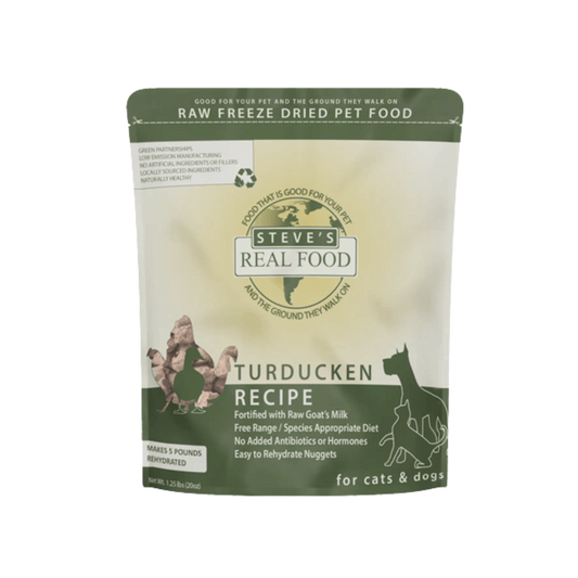 Steve's Real Food Freeze-Dried Turducken Recipe Nuggets for Dogs & Cats