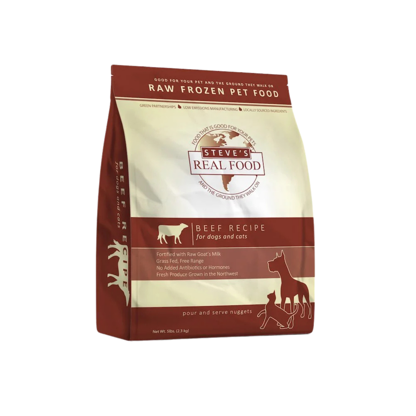 Steve's Real Food Raw Beef Recipe Nuggets for Dogs & Cats