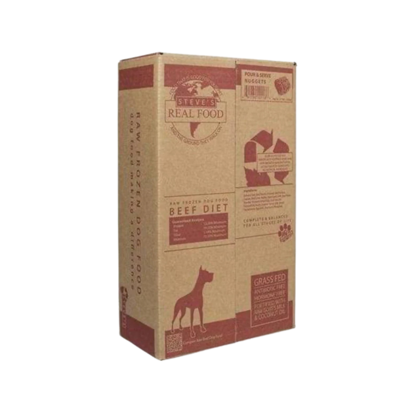 Steve's Real Food Raw Beef Recipe Nuggets for Dogs & Cats