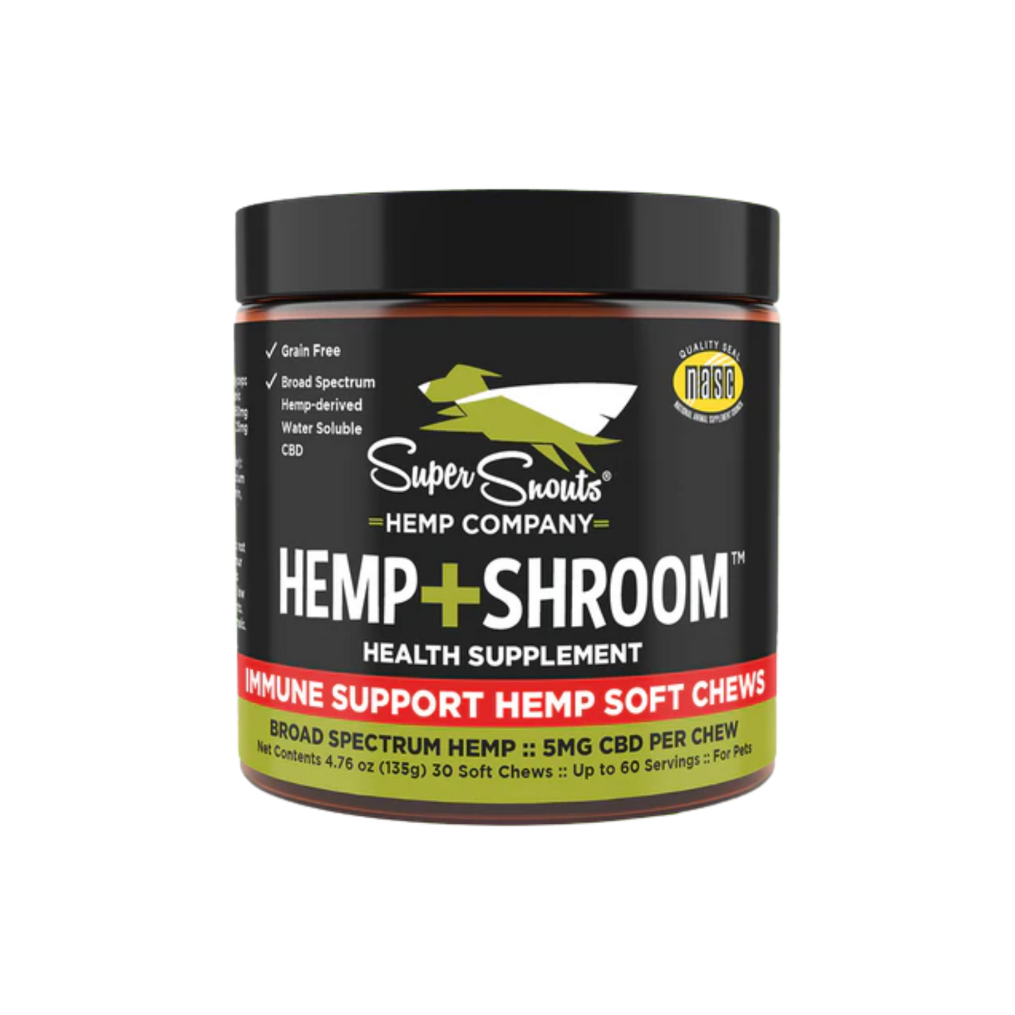 Super Snouts Hemp + Shroom Skin Health Support Hemp Chews