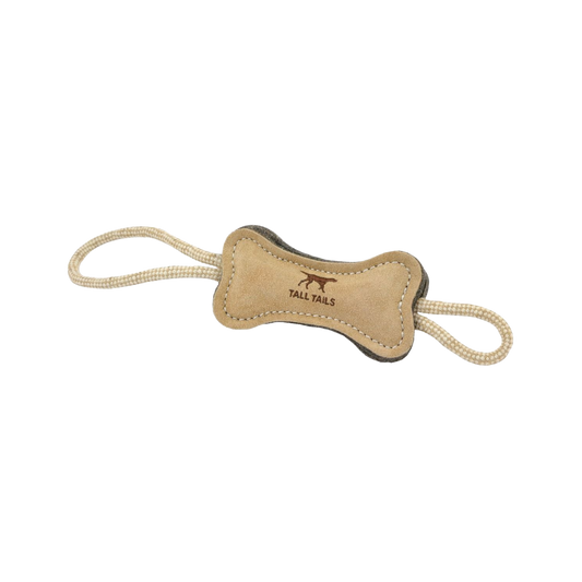 Tall Tails Natural Wool Bone Tug Dog Toy
