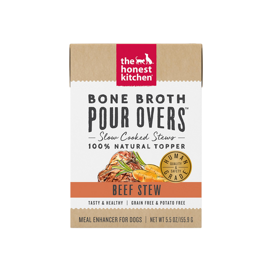 The Honest Kitchen Beef Stew Bone Broth Pour Overs Topper, 5.5oz