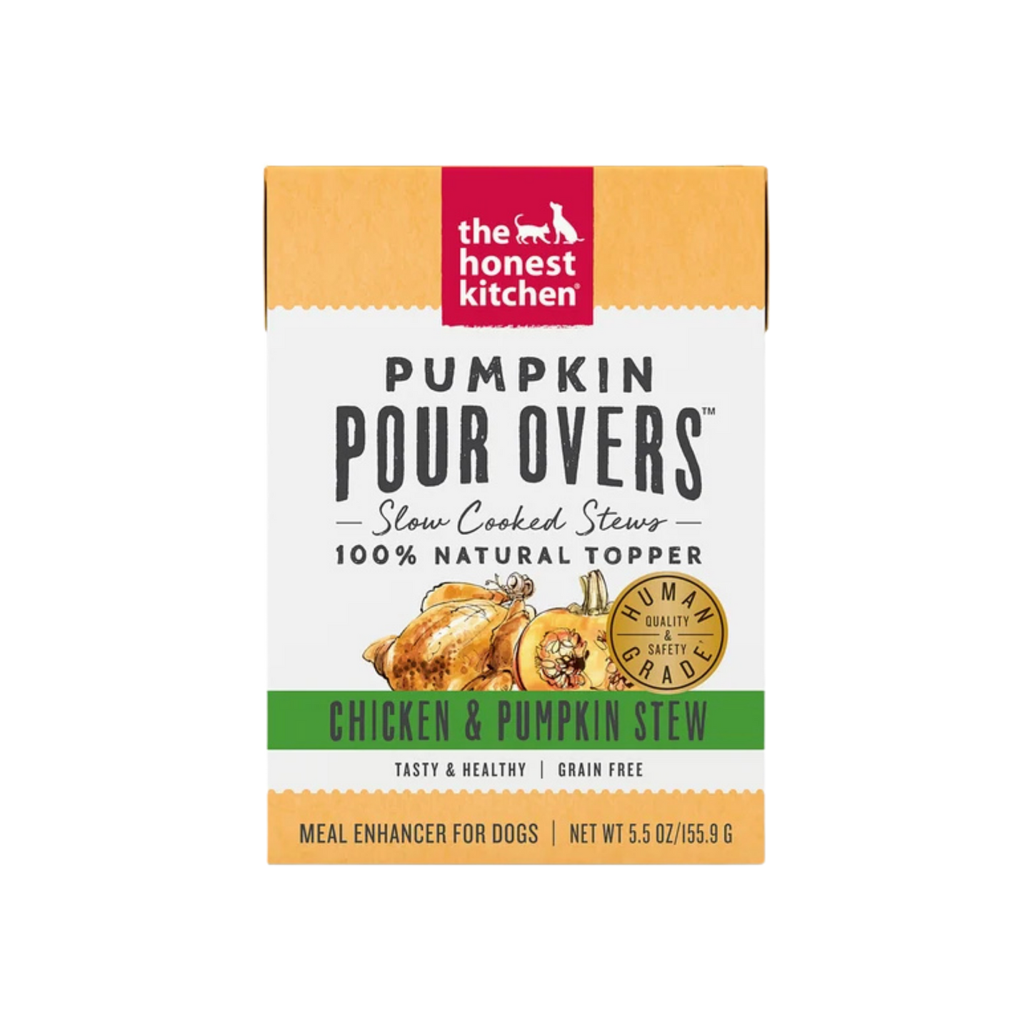 The Honest Kitchen Chicken & Pumpkin Stew Bone Broth Pour Overs Topper, 5.5oz