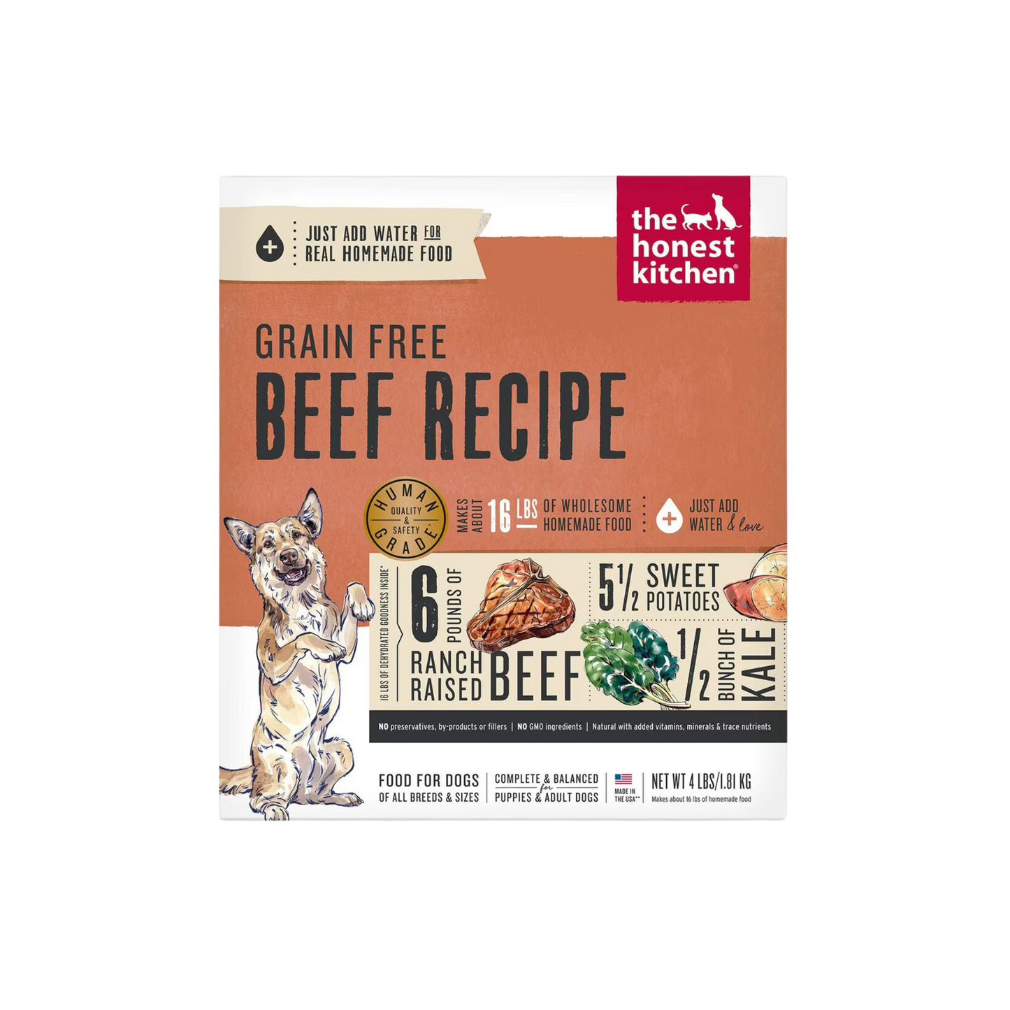 The Honest Kitchen Dehydrated Grain Free Beef Dog Food