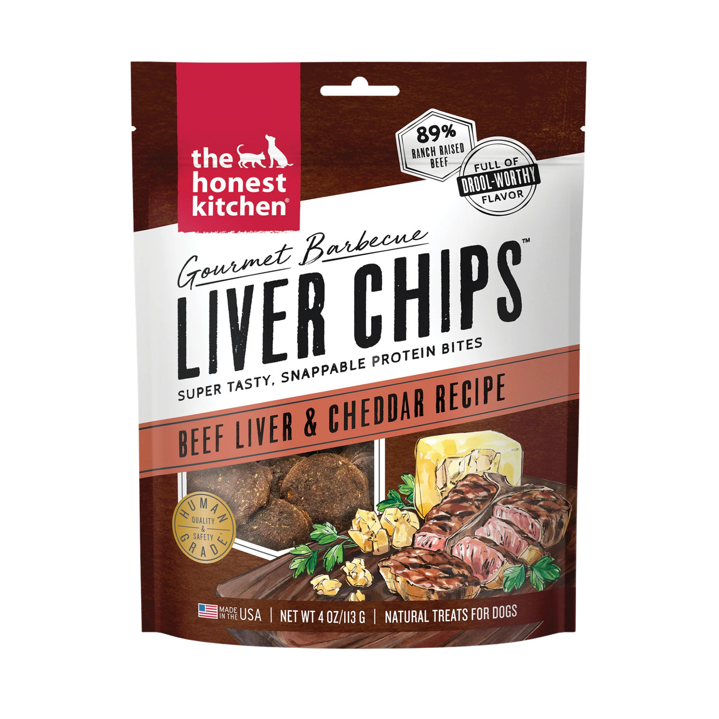 The Honest Kitchen Gourmet Barbecue Liver Chips for Dogs