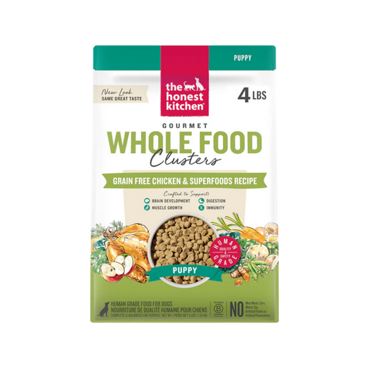 The Honest Kitchen Grain Free Chicken Clusters for Puppies Dry Dog Food