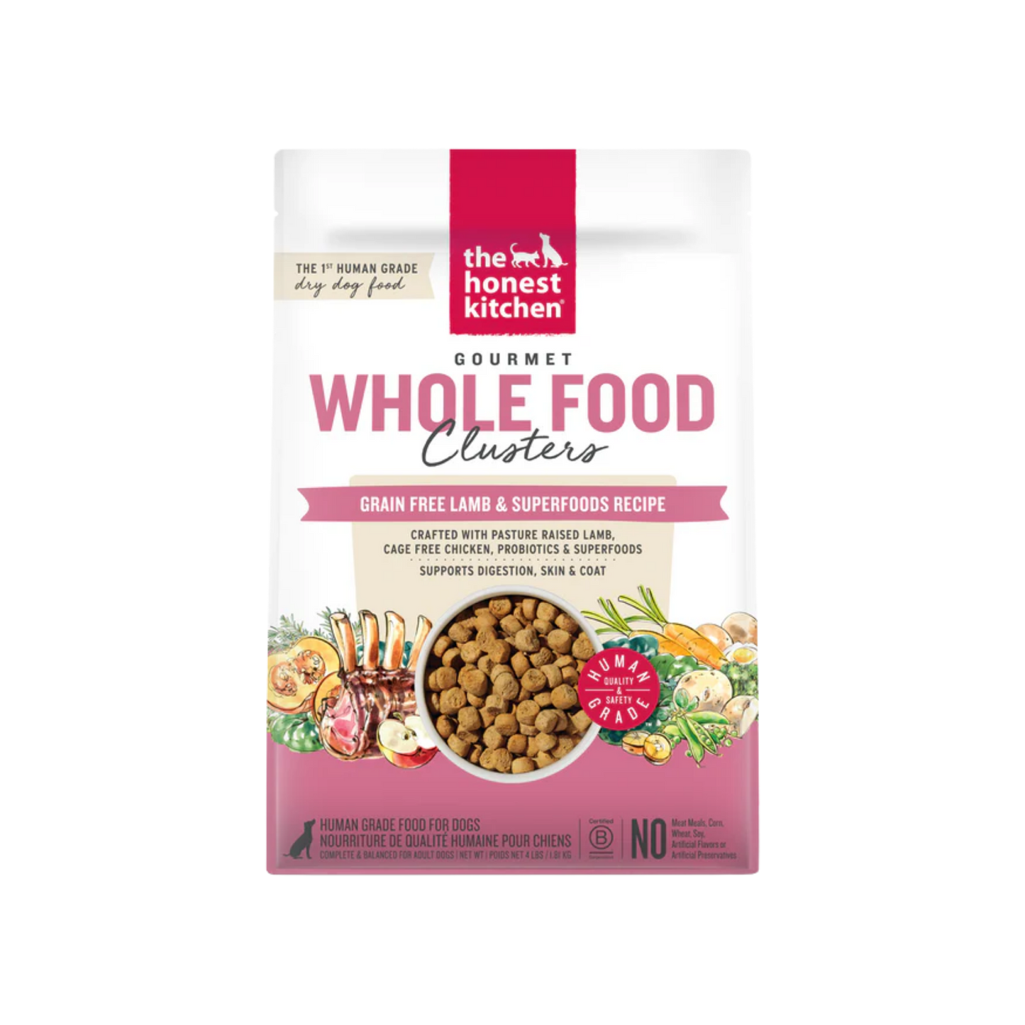 The Honest Kitchen Grain Free Lamb Clusters Dry Dog Food