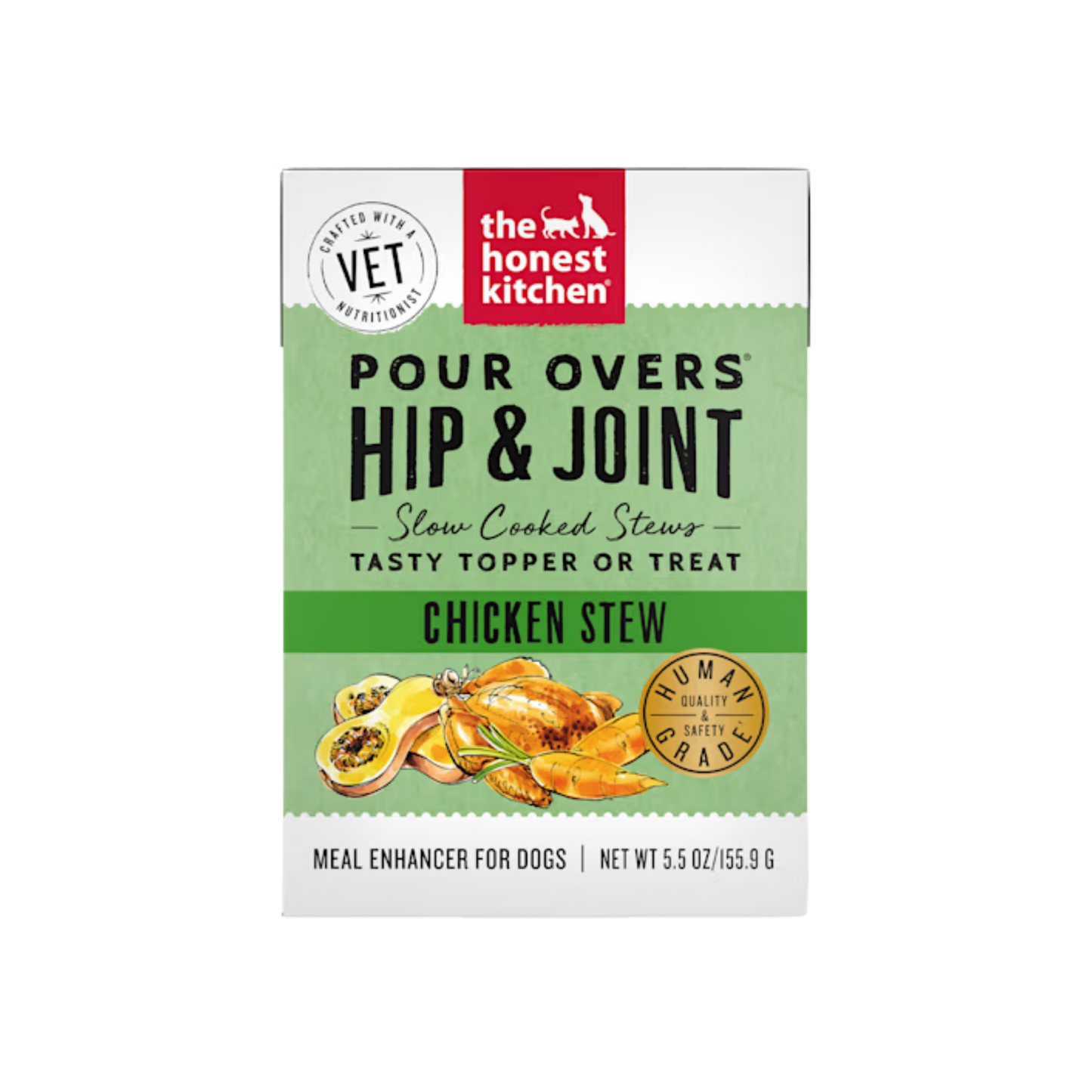 The Honest Kitchen Hip & Joint Support Functional Pour Overs Chicken Stew Topper, 5.5oz