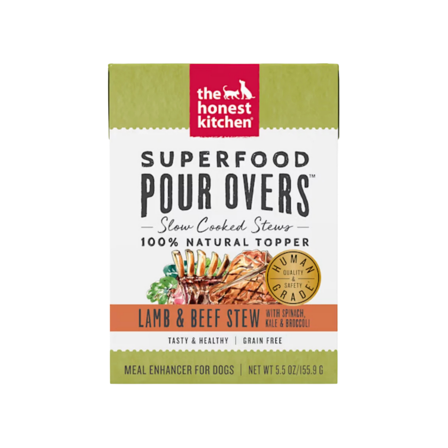 The Honest Kitchen Lamb & Beef Superfood Pour Overs Topper, 5.5oz