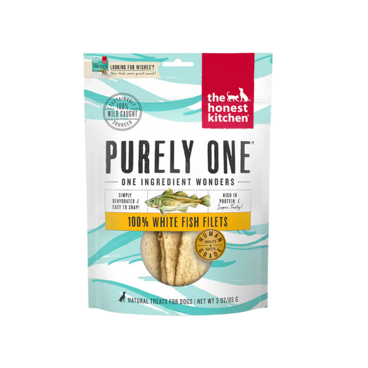 The Honest Kitchen Purely One: 100% White Fish Filets Dog Treats