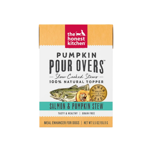The Honest Kitchen Salmon & Pumpkin Stew Bone Broth Pour Overs Topper, 5.5oz