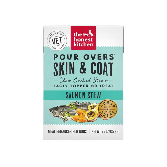 The Honest Kitchen Skin & Coat Support Functional Pour Overs Salmon Stew Topper, 5.5oz