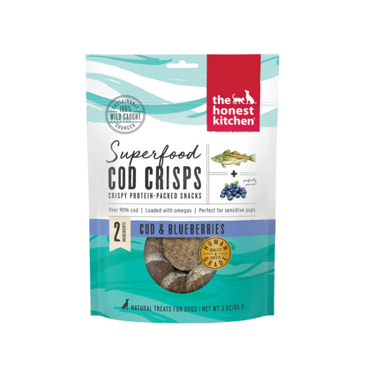 The Honest Kitchen Superfood Cod & Blueberry Crisps, 3oz