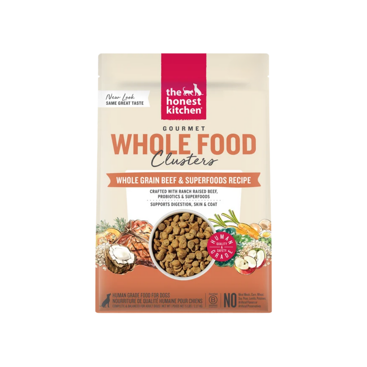 The Honest Kitchen Whole Grain Beef Clusters Dry Dog Food