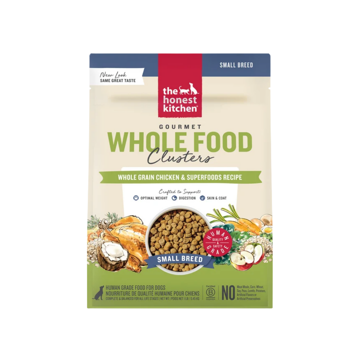 The Honest Kitchen Whole Grain Chicken Clusters for Small Breeds Dry Dog Food