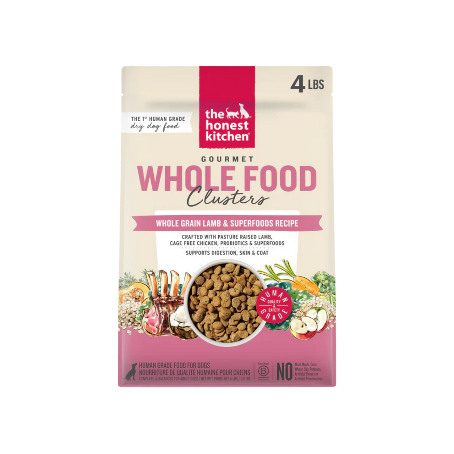 The Honest Kitchen Whole Grain Lamb Clusters Dry Dog Food