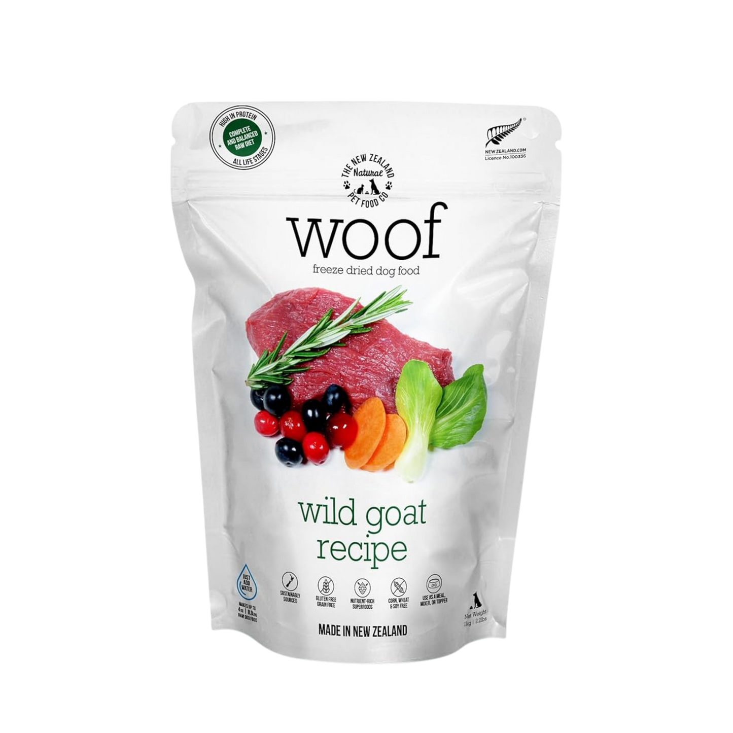 The New Zealand Natural Pet Food Co. Freeze-Dried Raw Wild Goat