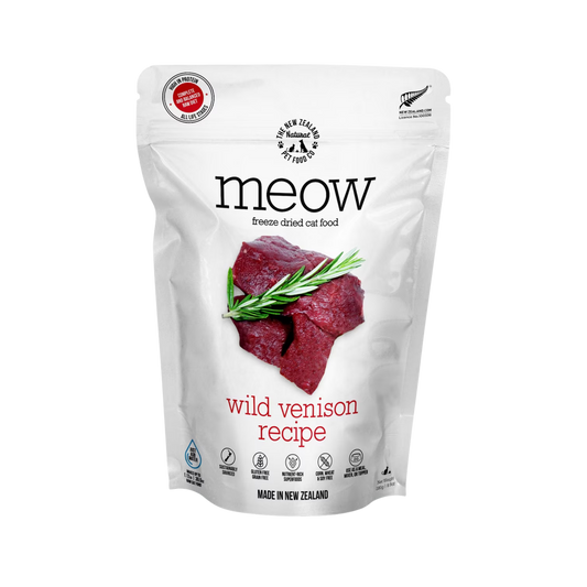 The New Zealand Natural Pet Food Co. Meow Freeze-Dried Raw Wild Venison for Cats