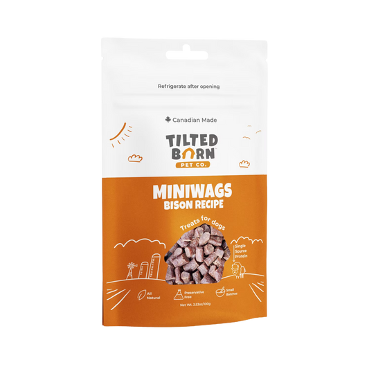 Tilted Barn Pet Co. Miniwags Bison Recipe Treats for Dogs, 3.53oz