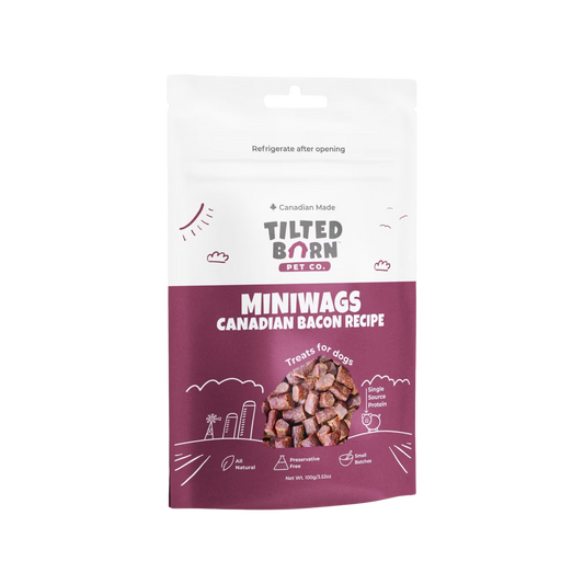 Tilted Barn Pet Co. Miniwags Canadian Bacon Recipe Treats for Dogs, 3.53oz