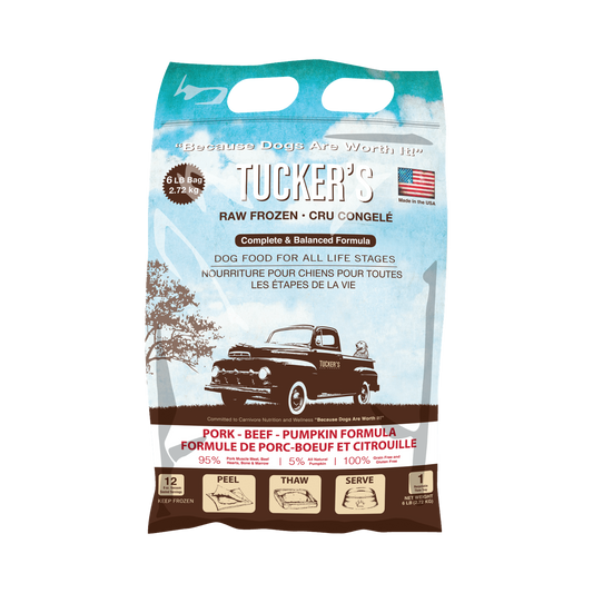 Tuckers Raw Pork, Beef & Pumpkin Frozen Dog Food