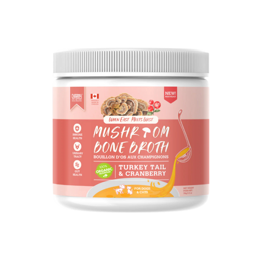 Turkey Tail & Cranberry Mushroom Bone Broth for Dogs & Cats