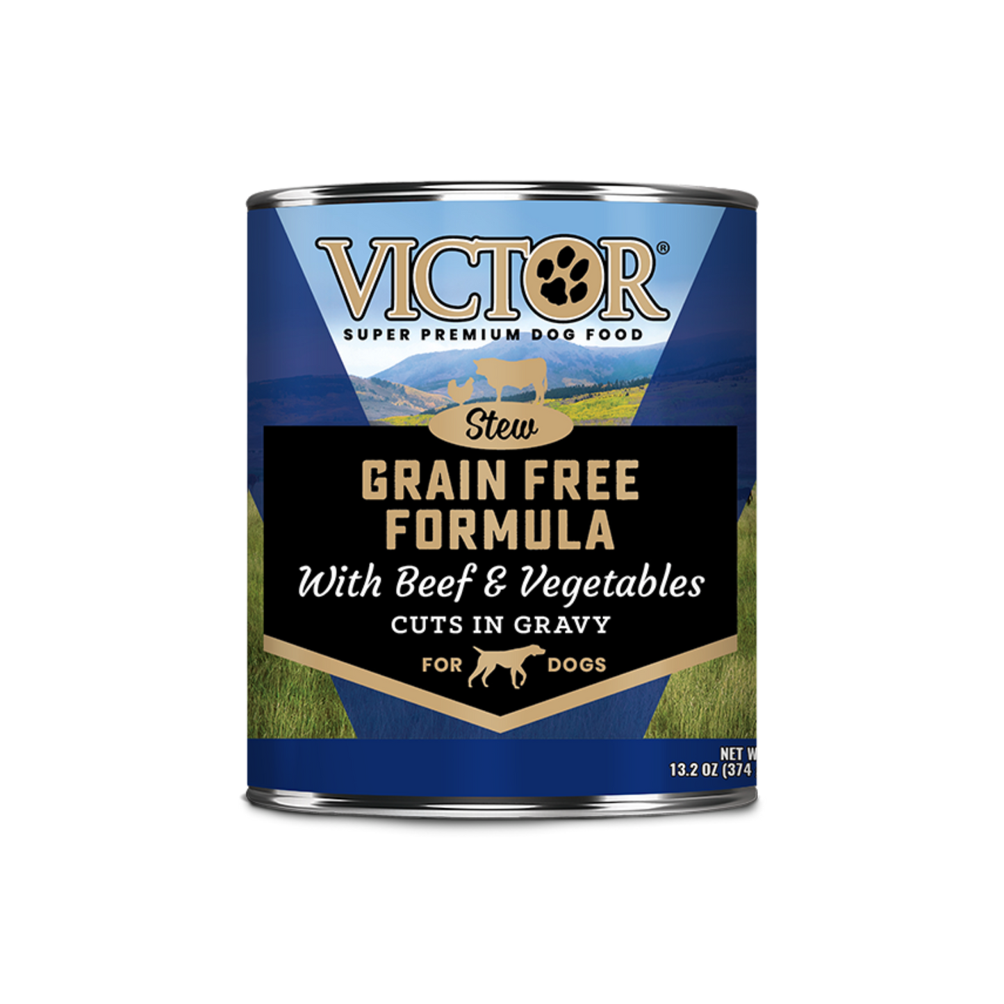Victor Grain Free Formula with Beef and Vegetables Cuts in Gravy Wet Dog Food