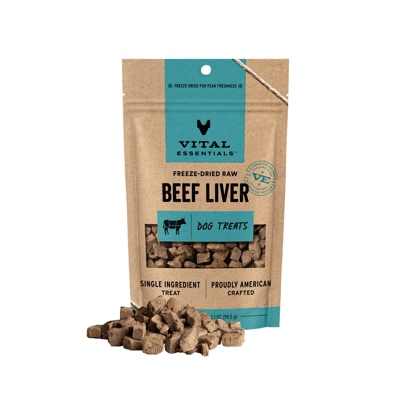 Vital Essentials Freeze-Dried Raw Beef Liver Dog Treats