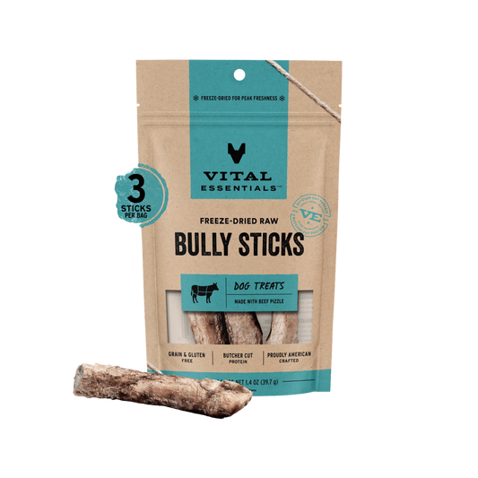 Vital Essentials Freeze-Dried Raw Bully Sticks, 3ct