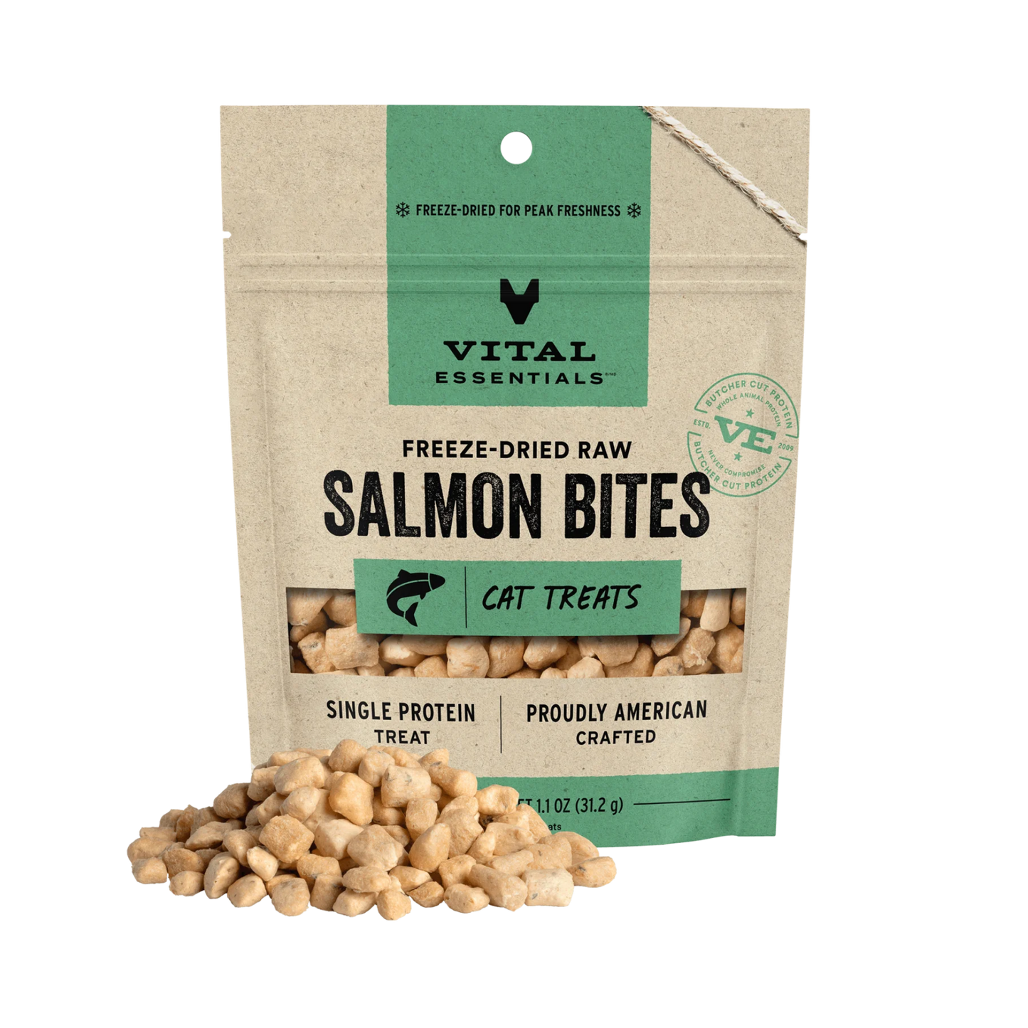 Vital Essentials Freeze-Dried Raw Salmon Bites Cat Treats