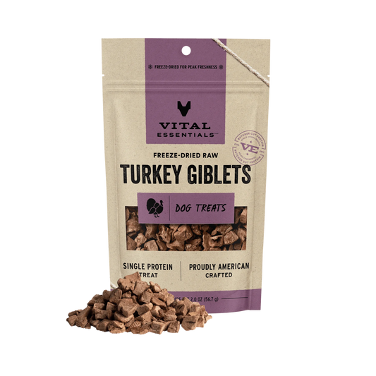 Vital Essentials Freeze-Dried Raw Turkey Giblets Dog Treats
