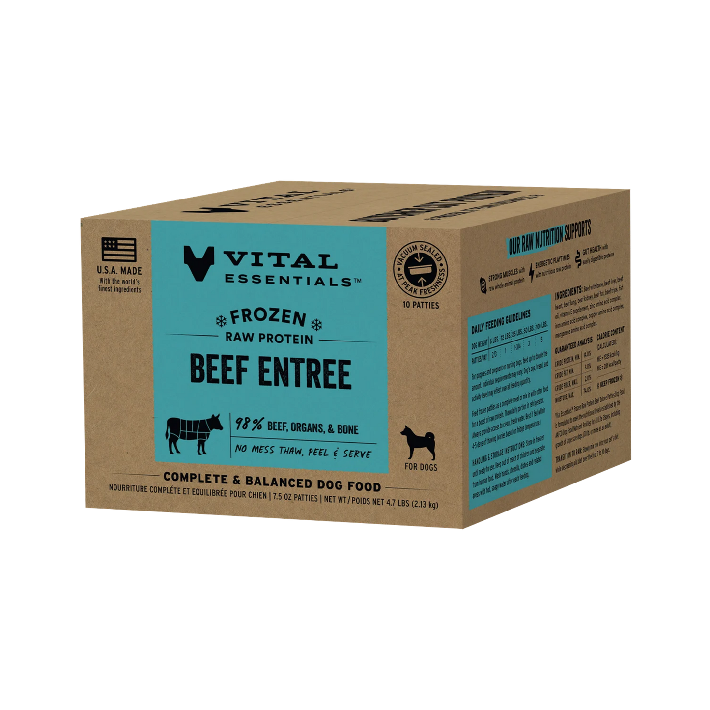 Vital Essentials Frozen Raw Beef Entree Bulk Box