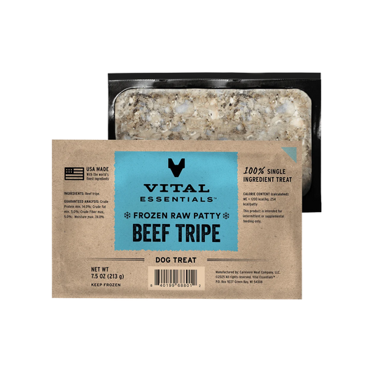 Vital Essentials Frozen Raw Beef Tripe Patty