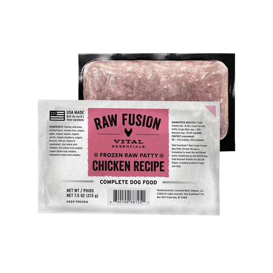 Vital Essentials Frozen Raw Fusion Chicken Recipe Patty