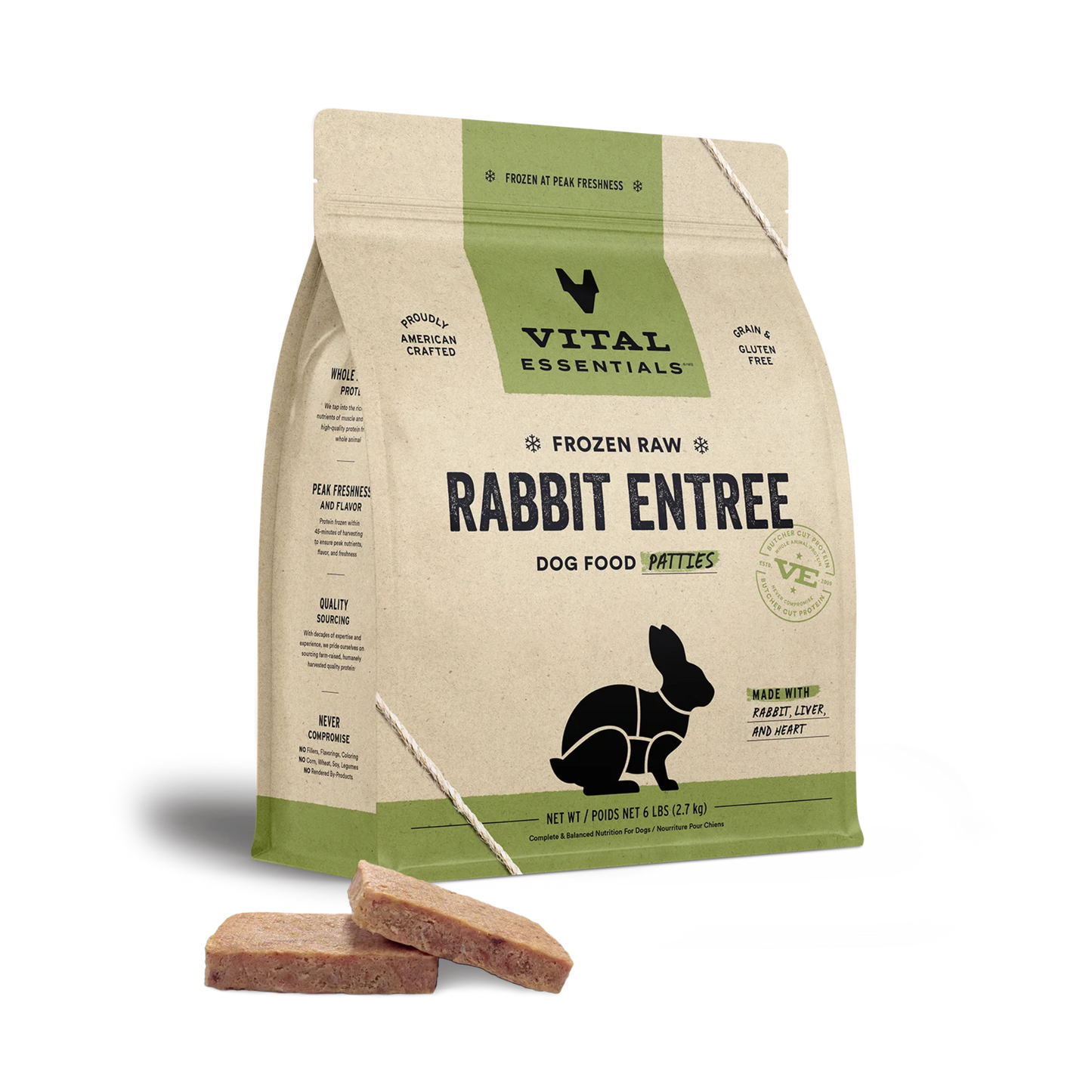 Vital Essentials Frozen Raw Patties Dog Food