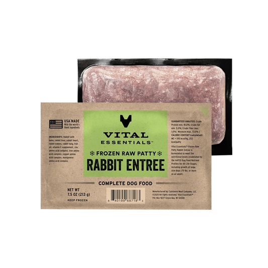 Vital Essentials Frozen Raw Rabbit Entree Patty
