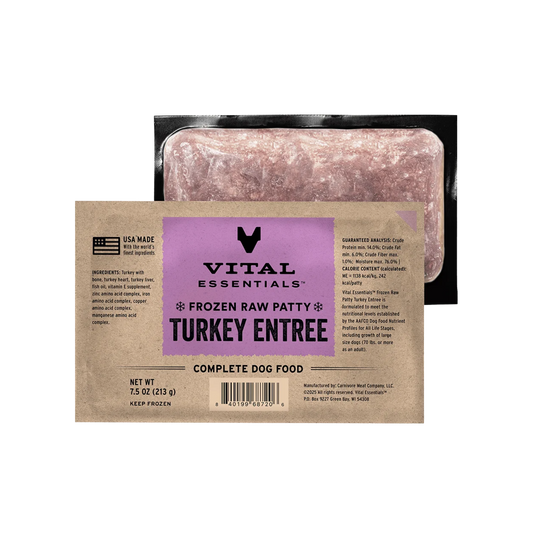Vital Essentials Frozen Raw Turkey Entree Patty